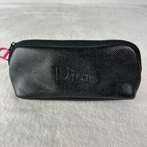 DIOR Small Makeup Bag Black Beauty Pouch , Case 7"×3"
